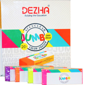 

Dezha Accuclear JUMBO NonDust COLOR Non-Toxic Eraser(Set of 1, Multicolor)