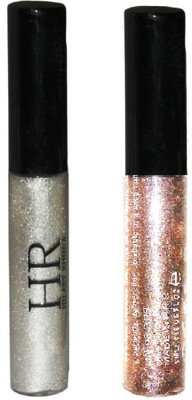 

HR combo of 2 waterproof glitter shimmer eye liner silver rose gold 5 ml(silver, Rose gold)
