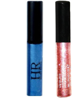 

HR combo of 2 waterproof glitter shimmer eye liner blue rose gold 5 ml(Blue, Rose gold)