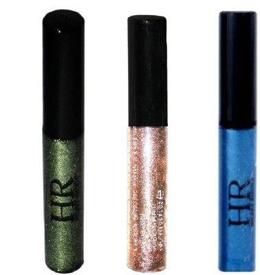 

HR combo of 3 waterproof glitter shimmer eye liner green rose gold blue 5 ml(Green, Blue, Rose gold)