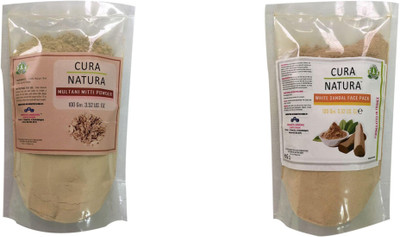 

Cura Natura Combo of Multani Mitti White Sandal face pack (Pack of 2)(200 ml)