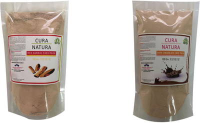 

Cura Natura Combo of Red Sandal Face Pack Dark Chocolate Face Pack( Pack Of 2)(200 ml)
