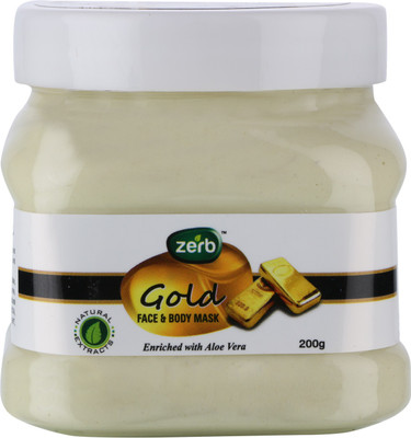 

Zerb Gold Face & Body Mask Enriched With Aloe Vera Give A Smoother/Revitalized & Refreshed Skin - 200 gm(200 g)