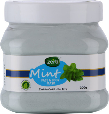

Zerb Mint Face & Body Mask Natural Extracts Enriched With Aloe Vera(200 g)