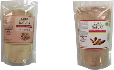 

Cura Natura Combo of Multani Mitti Red Sandal face pack (Pack of 2)(200 ml)