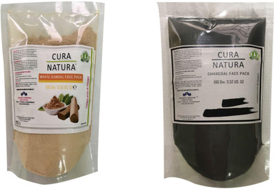 

Cura Natura Combo of White Sandal Face Pack Charcoal Face Pack (Pack of 2)(200 ml)