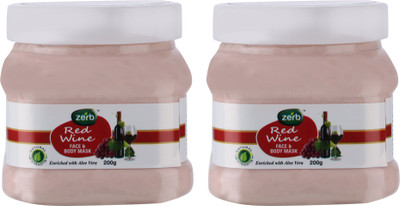 

Zerb Red Wine Face & Body Mask Enriched With Aloe Vera Give A Smoother/Revitalized & Refreshed Skin(200 g)