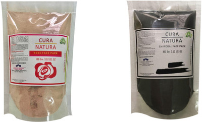 

Cura Natura Combo of Rose Face Pack Charcoal face pack (Pack of 2)(200 ml)