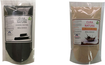 

Cura Natura Combo of Charcoal Face Pack Dark Chocolate Face Pack( Pack Of 2)(200 ml)