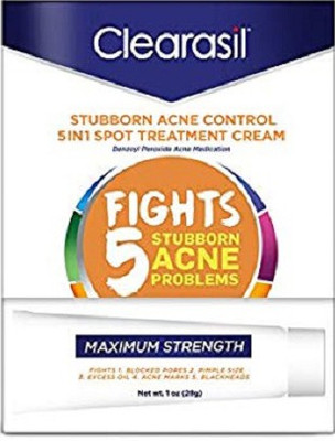 

Clearasil Stubborn Acne Control 5 in 1 Spot Treatment Cream, 1 oz(30 ml)