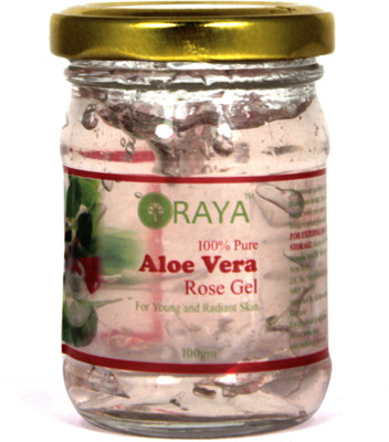

ORAYA 100% Pure & Organic Aloe Vera Gel with the Goodness of Rose for Skin Brightening(100 g)