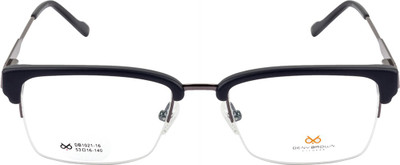 

DENY BROWN Half Rim Wayfarer Frame(53 mm
