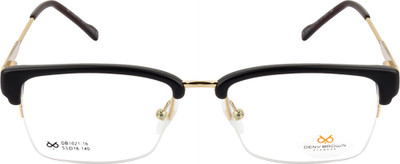 

DENY BROWN Half Rim Wayfarer Frame(53 mm