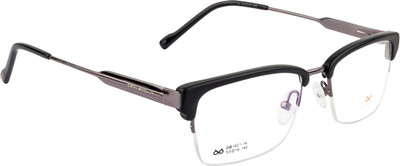 DENY BROWN Half Rim Wayfarer Frame(53 mm