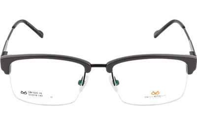 

DENY BROWN Half Rim Wayfarer Frame(53 mm