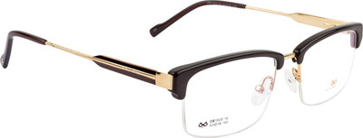 

DENY BROWN Half Rim Wayfarer Frame(51 mm