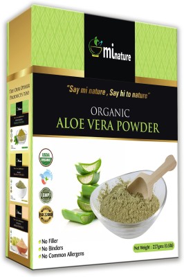 

mi nature Usda Certified Organic Aloe Vera Powder | Aloe Barbadensis | Vegan | Non GMO(227 g)