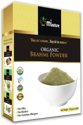 

mi nature Organic Brahmi Leaves Powder (Bacopa Monnieri) USDA Certified Brahmi Powder(227 g)