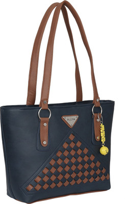 Aliya Shoulder Bag(Blue, Tan)
