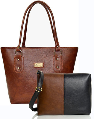 Stylinc Shoulder Bag(Brown, Black), Black;brown