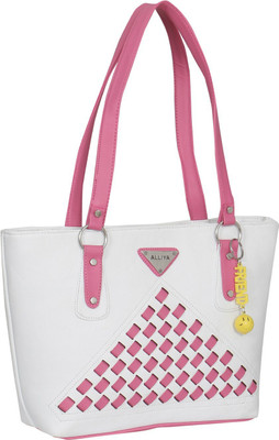 

Aliya Shoulder Bag(White, Pink), Pink;white