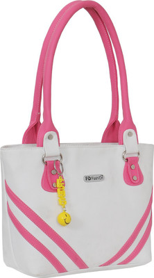 

FD Fashion Shoulder Bag(White, Pink), Pink;white
