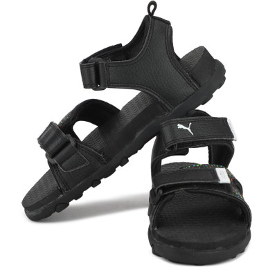 

Puma Boys Velcro Sports Sandals(Black, Black-white