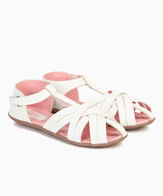 

BUBBLEGUMMER Girls Velcro Flats(White