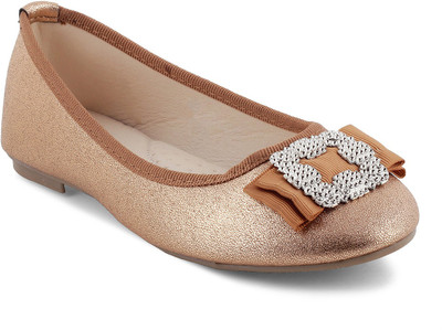 

KITTENS Girls Slip on Ballerinas(Gold, Rose gold