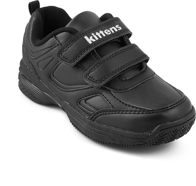 

KITTENS Boys Velcro Running Shoes(Black