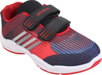 

WINDY Boys & Girls Velcro Running Shoes(Red