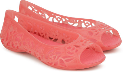 

Crocs Girls Strap Ballerinas(Red, Coral