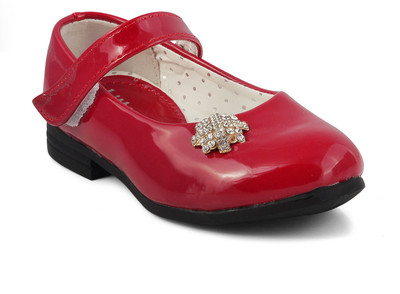 

KITTENS Girls Velcro Ballerinas(Red