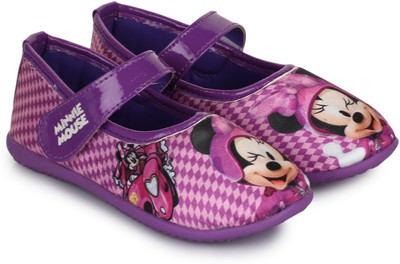 

Minnie Girls Velcro Ballerinas(Purple