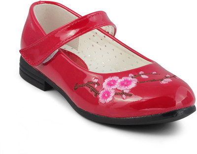 

KITTENS Girls Velcro Ballerinas(Red