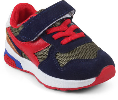

KITTENS Boys Velcro Running Shoes(Blue, Navy/red