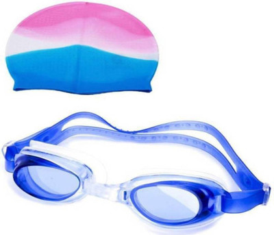 

StepInnStore ''BEST QUALITY'' COMBO OF SWIMMING CAP + GOGGLES Swimming Kit