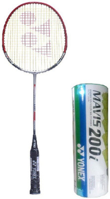 

Yonex Combo of Two One 'Muscle Power 600' Badminton Racket and One Box 'Mavis-200i' Shuttle cock (Pack of 6) (Color on availability) Badminton Kit
