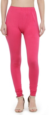 N-gal Churidar  Ethnic Wear Legging(Pink, Solid)