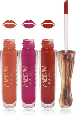 

Medin paris matte liquid lipstick cosmetics makeup combo set of 3 color(Multicolor 4, 24 ml)