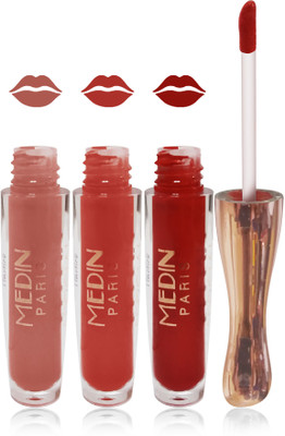 

Medin paris matte liquid lipstick cosmetics makeup combo set of 3 color(Multicolor 8, 24 ml)