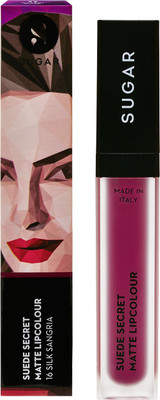 

Sugar SUEDE SECRET MATTE LIPCOLOUR - 16 Silk Sangria((Magenta Purple), 6 ml)