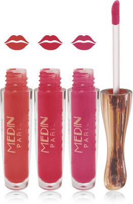 

Medin paris matte liquid lipstick cosmetics makeup combo set of 3 color(Multicolor 10, 24 ml)
