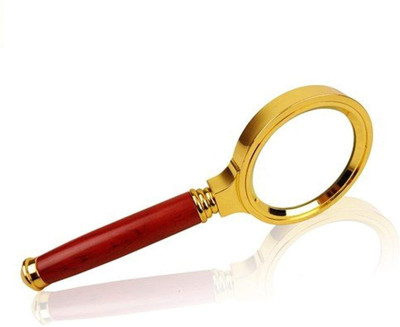 INAAYA Magnifying Glass, Antique Handheld Magnifying Glass For Reading Newspapers, 60 MM, Pack Of 1 60 MM Magnifying Glass(Red)