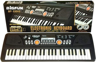 

TALKING GANESHA 49 Keys Multifunctional Electronic Keyboard Music Toy with Microphone + MP3 + Song Record Educational Gift for Children - Multicolor(Black)