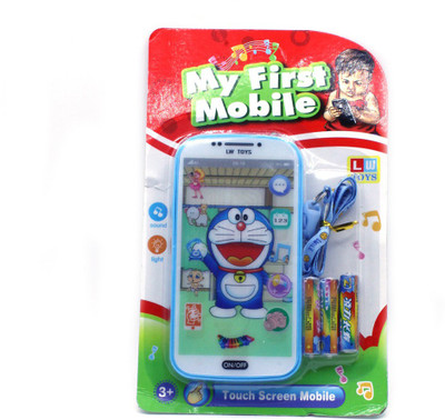 

Hum Enterprise My First Toy Mobile Phone With Light and Sound, Touch Screen And With A Doraemon Charactor On Screen(Multicolor)