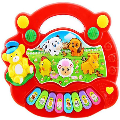 

Anzal Mini Musical Animal Piano Electronic Keyboard Music Development Educational Toy For Kids(Multicolor)