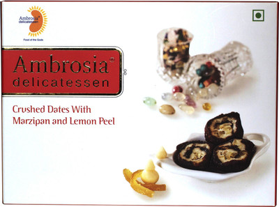 

AMBROSIA DELICATESSEN Crushed Dates with Marzipan and Lemon Peel Dates(250 g, Box)