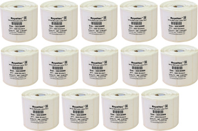 

Royaltec 38X38MM Barcode Labels Premium Quality Set of 14 Self-adhesive Paper Label(White)