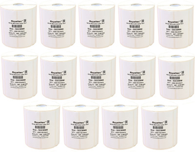 

Royaltec 50X38MM Barcode Labels Premium Quality Set of 14 Self-adhesive Paper Label(White)